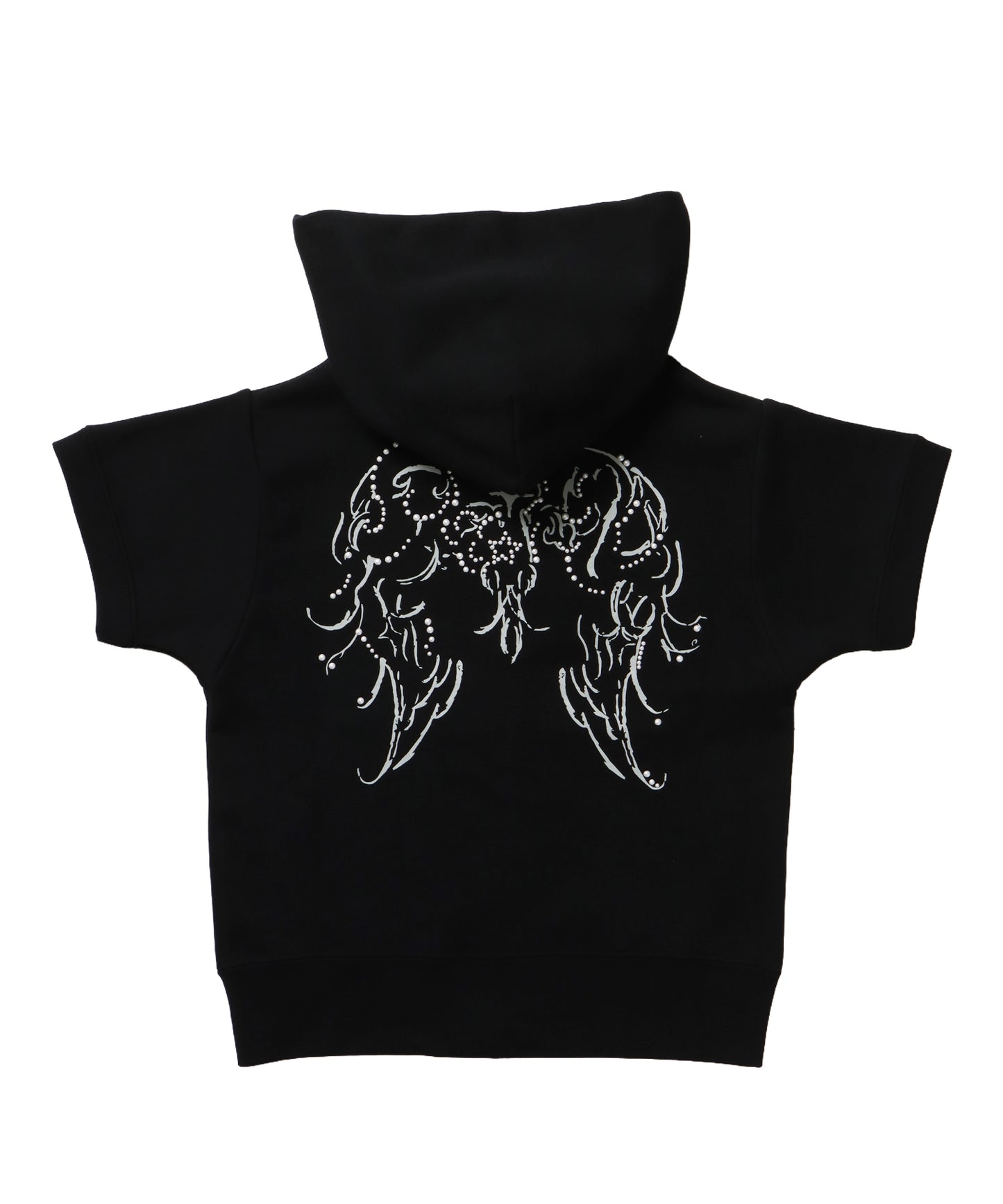 ※WEB限定 /  半袖ジップパーカー / sqnz pearl short sleeve zip p/k ブラック