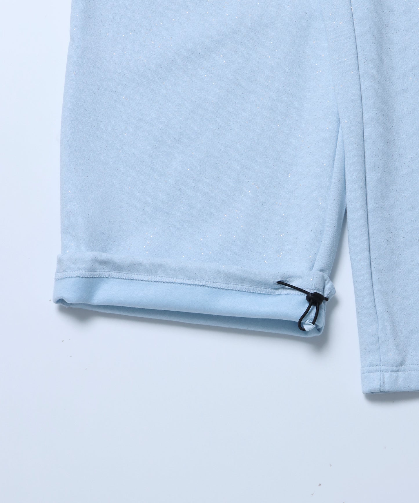 SQNZ GLITTER SWEAT PANTS / グリッター ラインストーン スウェットパンツ ドローコード 裏起毛 【セットアップ着用可】 スカイブルー