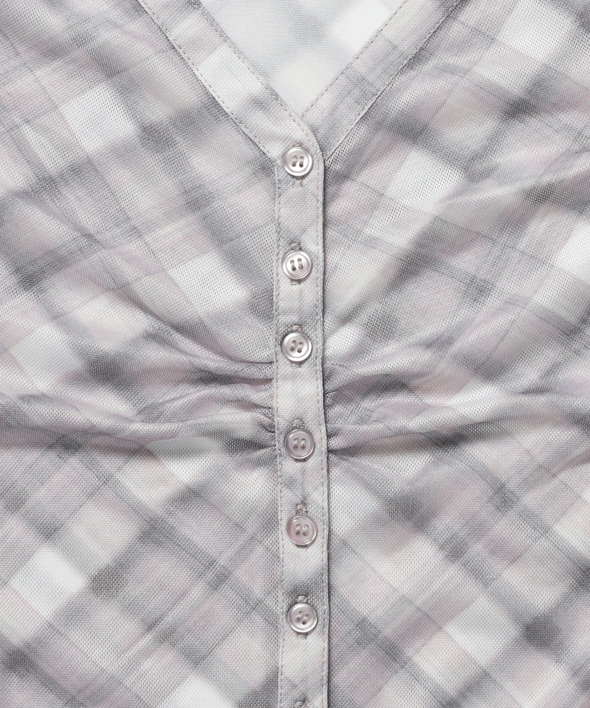 ※WEB限定 / レディースギャザー長袖シャツ / sqnz sheer gather l/s shirts ピンク