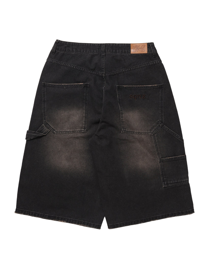 WEB限定 / ダメージデニムショートパンツ / sqnzU double knee denim
