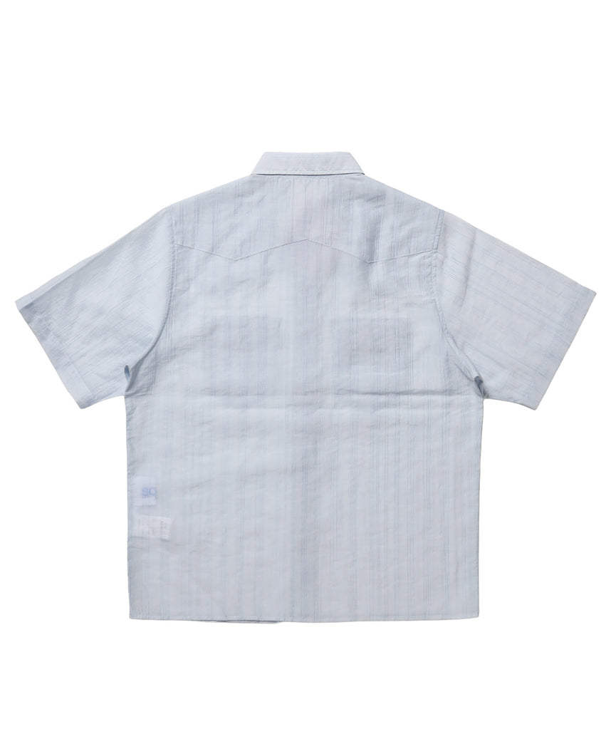 ※WEB限定 / ウエスタン半袖シャツ／sqnz western sheer shirts ライトブルー