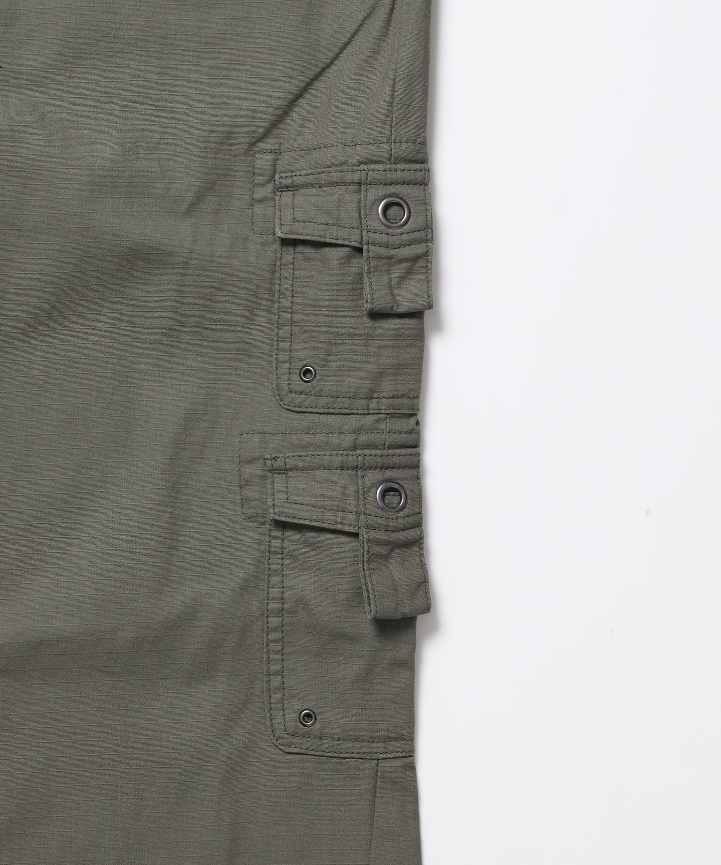 ※WEB限定 / レディースフレアカーゴパンツ / sqnz eyelet low-rise pants カーキ