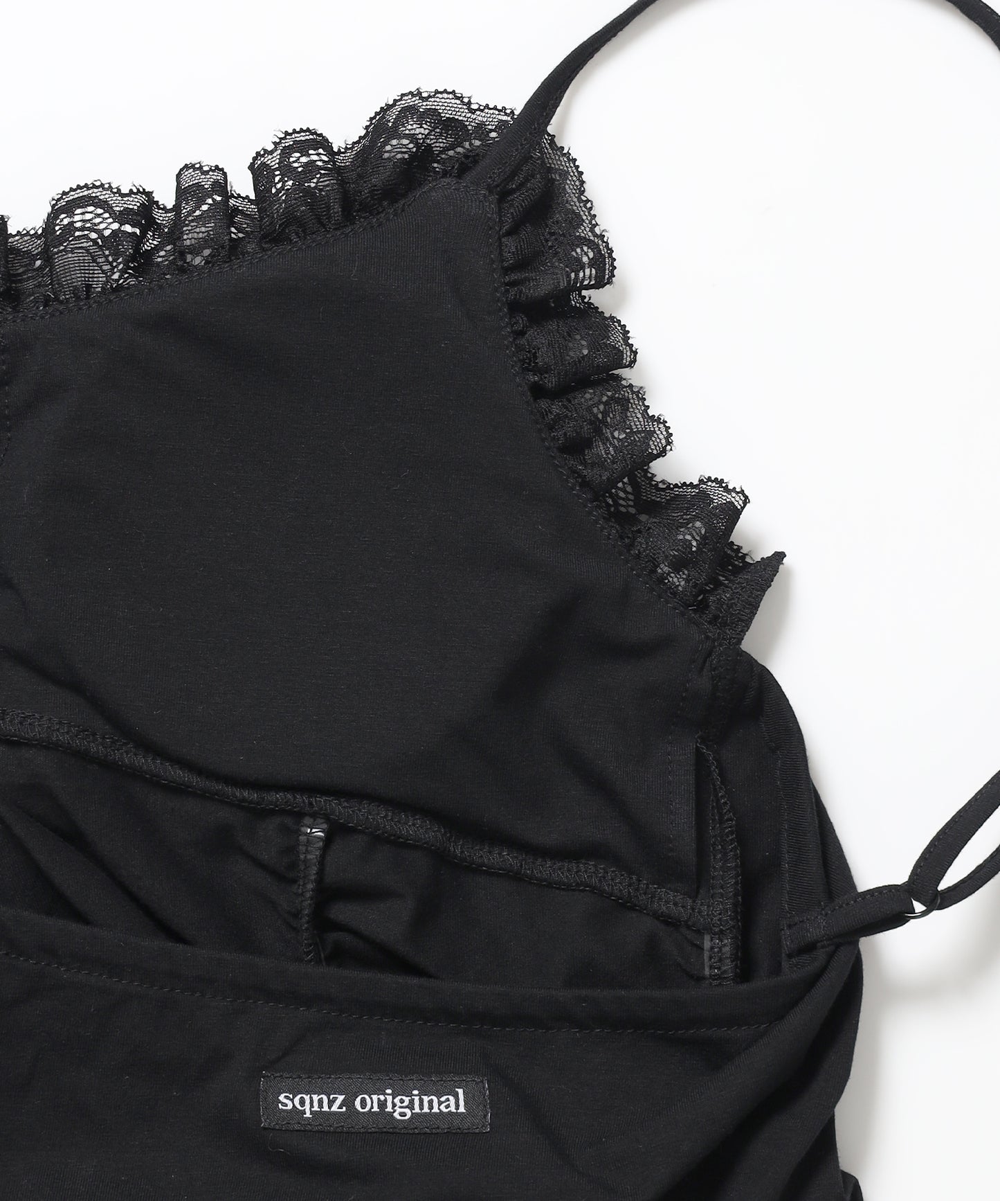 ※WEB限定 / レディースギャザーレースキャミ / sqnz gather lace camisole ブラック