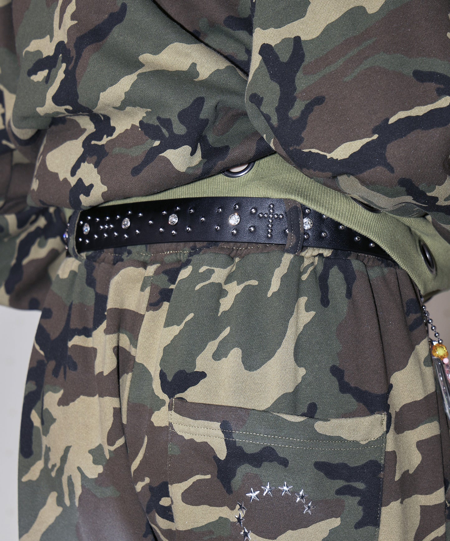 SEQUENZ RHINE STONE BELT LADIES / ベルト スタッズ ストーン リアルツリー レオパード レディース 雑貨 ブラック