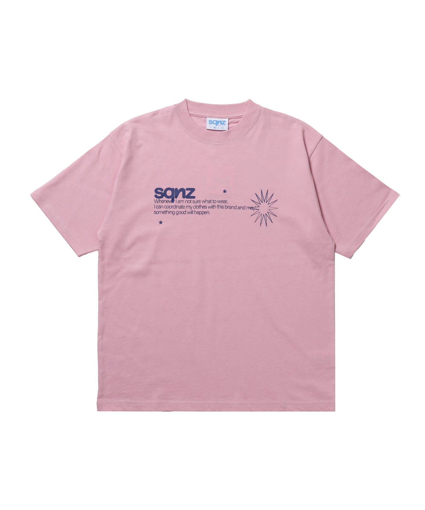 ※WEB限定 / ユニセックス / シンプルロゴTシャツ / sqnz logo s/s tee ピンク