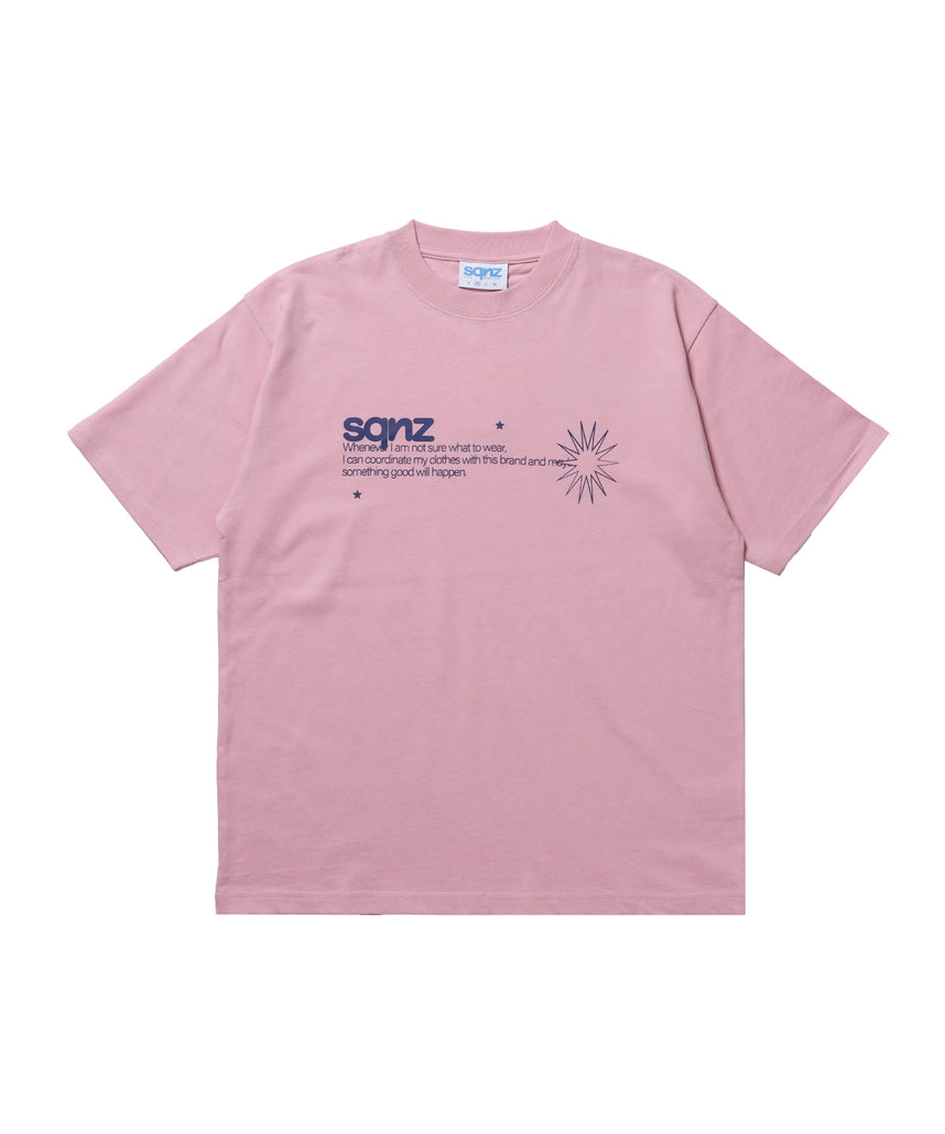※WEB限定 / ユニセックス / シンプルロゴTシャツ / sqnz logo s/s tee ピンク