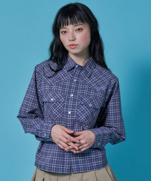 ※WEB限定 / ウエスタン長袖シャツ / sqnz western l/s shirts ネイビー