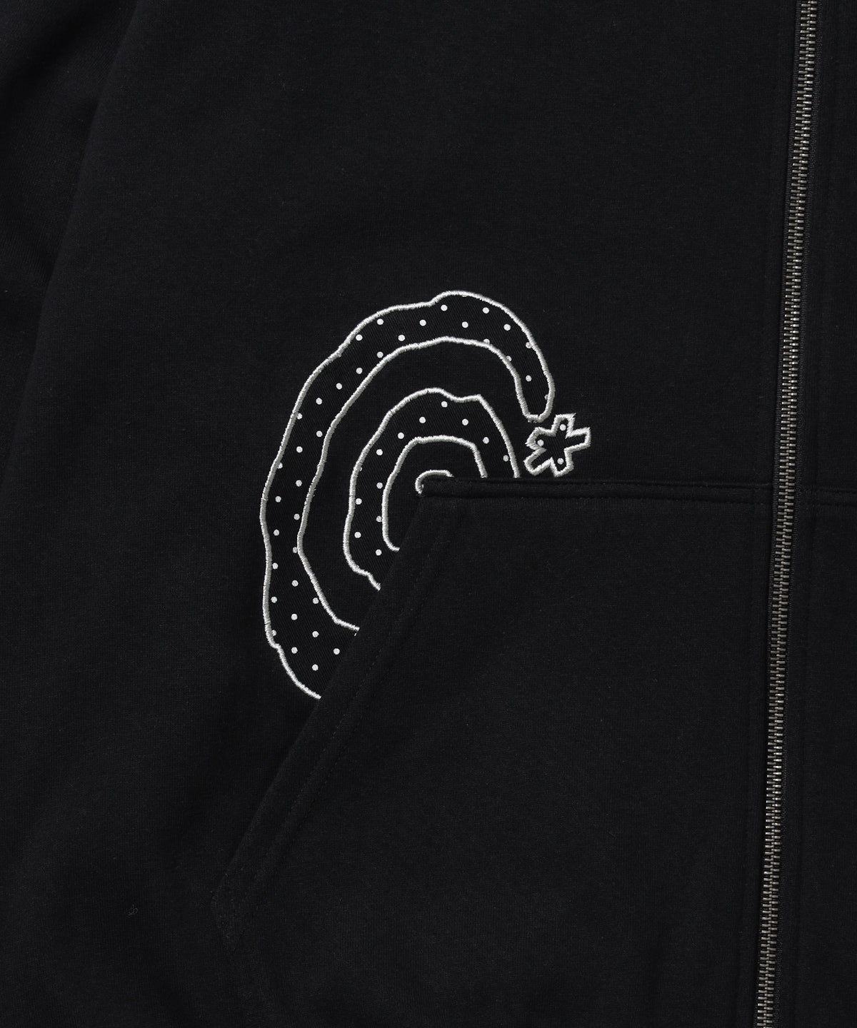 ※WEB限定 / ギンガムドットロゴジップパーカー / sqnzU spiral applique zip p/k