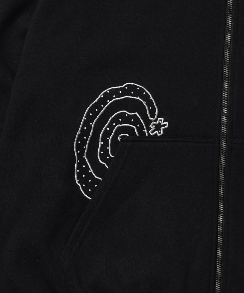 ※WEB限定 / ギンガムドットロゴジップパーカー / sqnzU spiral applique zip p/k