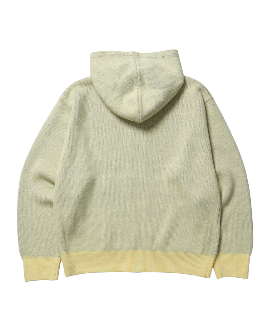 ※WEB限定 / ジャガードロゴ編みニットジップパーカー/ sqnzU 柄込みジップパーカー
