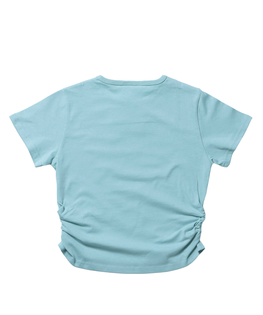 ※WEB限定 / レディースラメプリントTシャツ / sqnz side shearing glitter tee グリーン