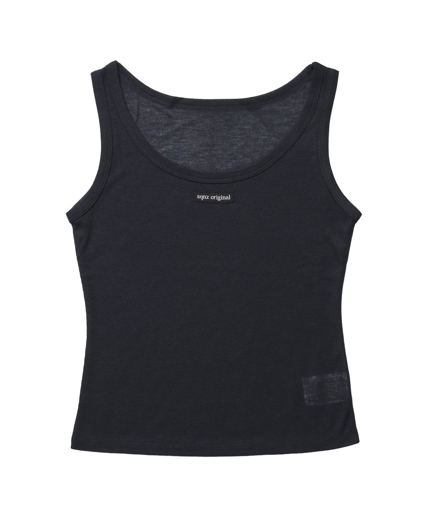 ※WEB限定 /  レディース配色タンクトップ / sqnzsheer layered tank  ネイビー