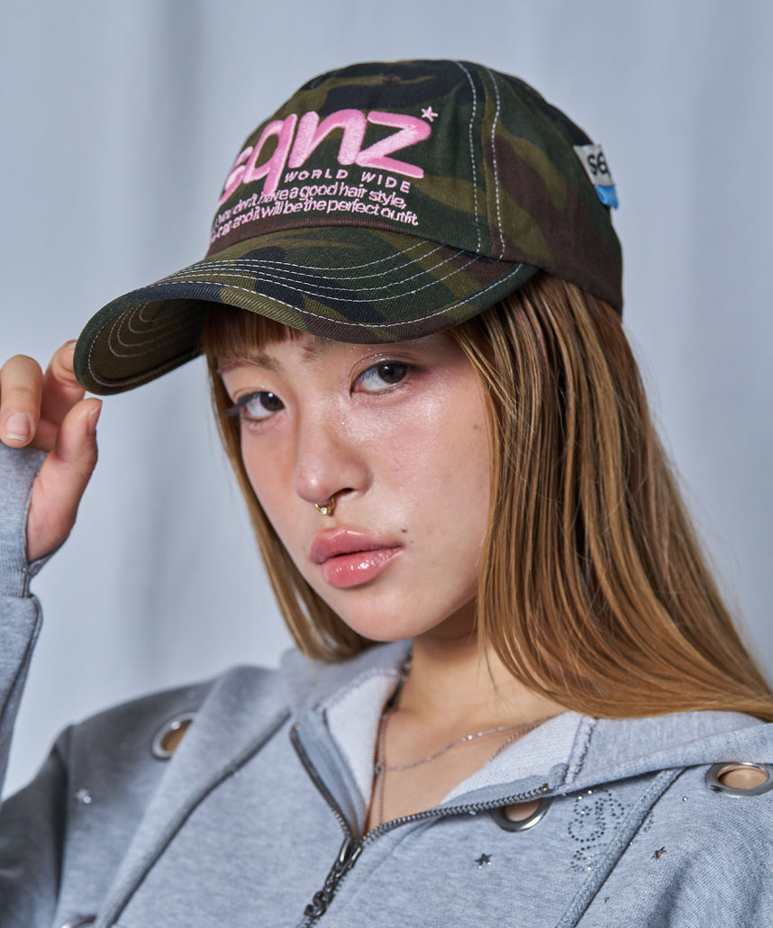 WEB限定 / ロゴ刺繍キャップ / sqnz logo cap 柄80 – NAVAL Online Store