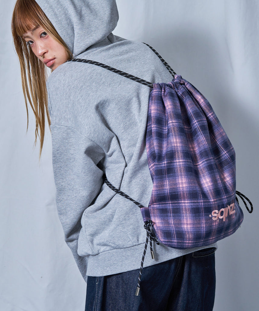 ≪予約商品≫sqnz dairy 2way knapsack / ナップサック トートバック 2WAY  チェック ピンク