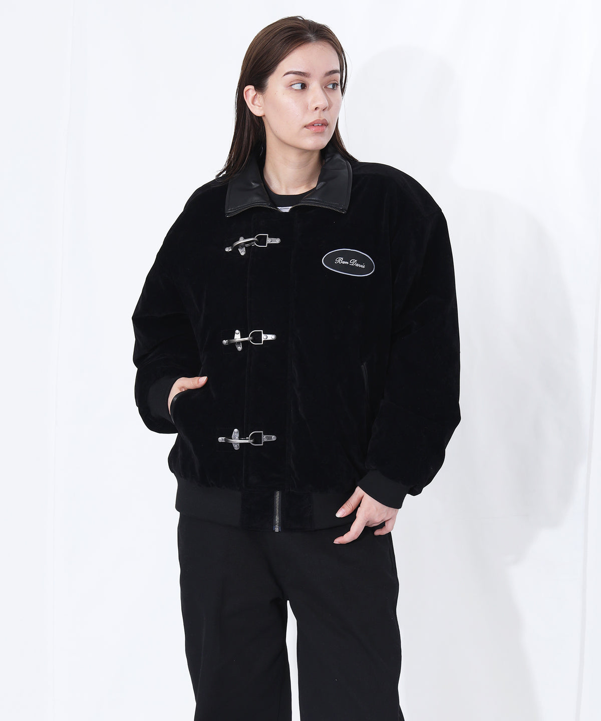 FAUX SUEDE RESCUE JACKET / レスキュージャケット フェイクスエード 中綿キルティング ハイネック ワッペン アウター ユニセックス
