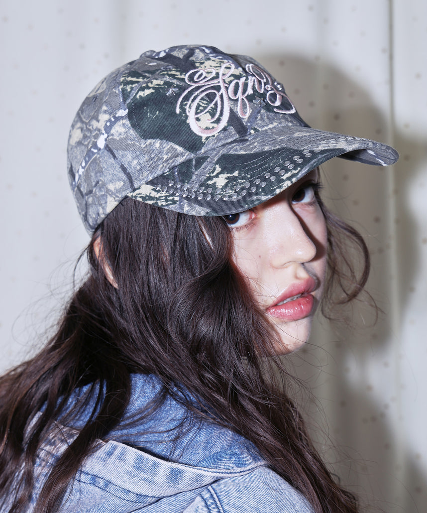 sqnz studs cap / キャップ 帽子 スタッズ 刺繍 柄80