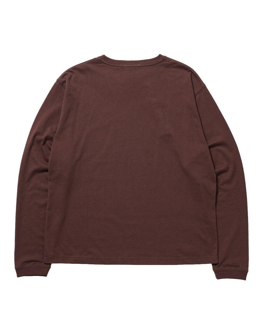 ※WEB限定 / ぼかしプリントヘンリーネックロンT / sqnzU BORDER L/S TEE ブラウン