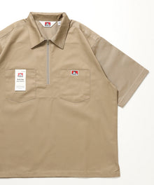 【ベージュ（27）】【BENDAVIS別注】ハーフZIPシャツ BEN DAVIS（ベンデイビス） シャツ 「BEN DAVIS USA」USA BEN DAVIS