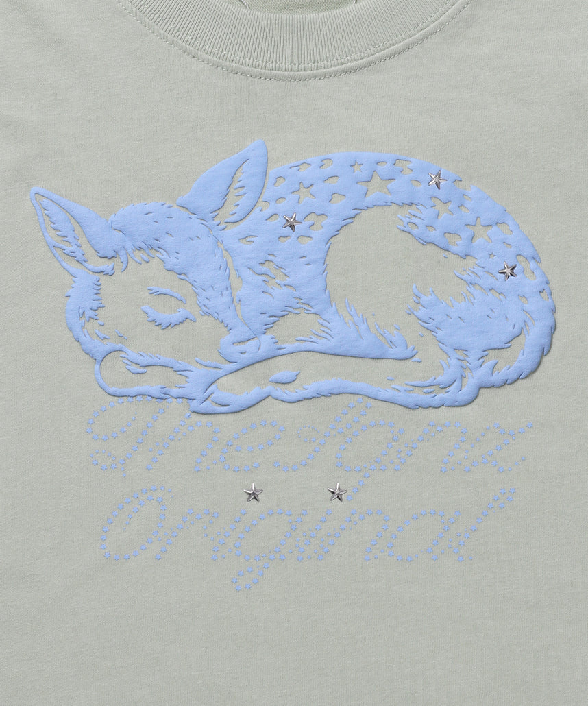 ※WEB限定 / スタッズ / アニマル発砲プリントTシャツ / sqnz star bambi pt tee ミント