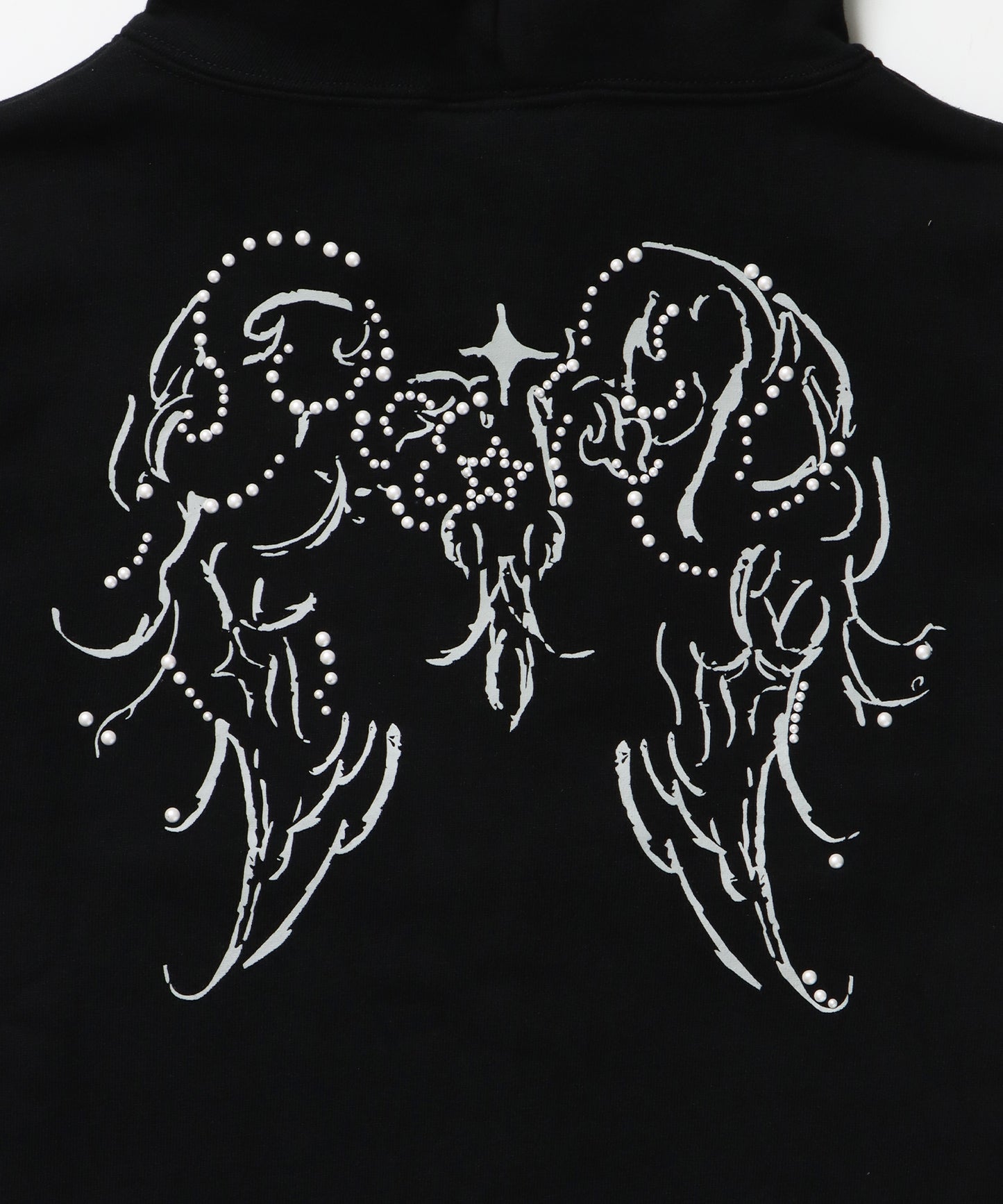 ※WEB限定 /  半袖ジップパーカー / sqnz pearl short sleeve zip p/k ブラック