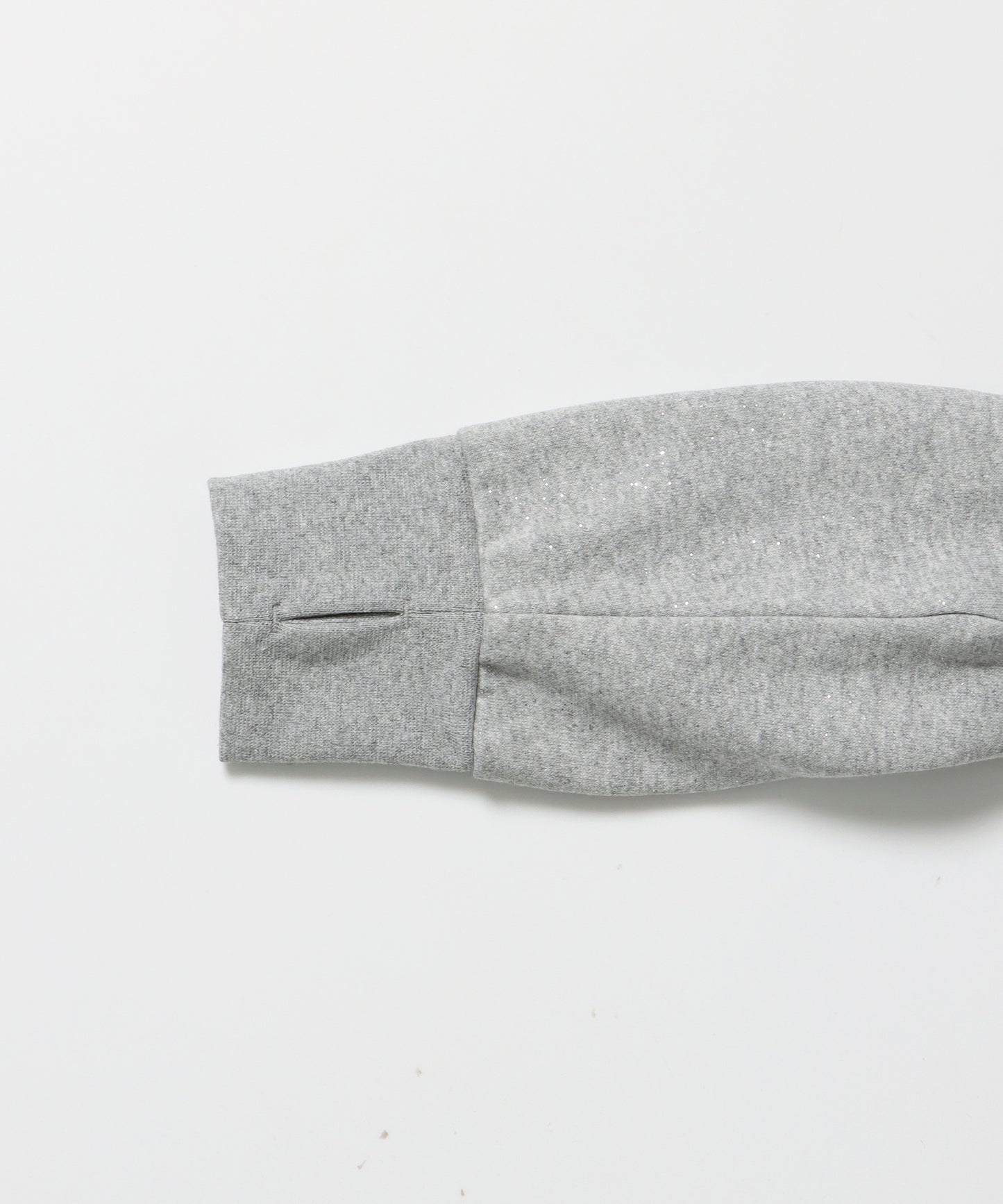 sqnz glitter zip top / グリッター ダブルジップ ジップスウェット 裏起毛 ラインストーン 【セットアップ着用可能】 グレー