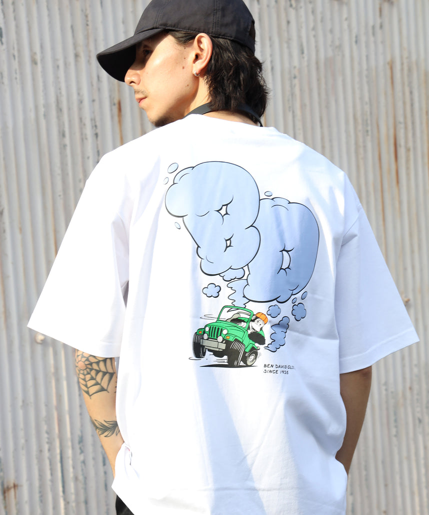 SMOKING 4WD TEE / スモーキング プリント Tシャツ ホワイト