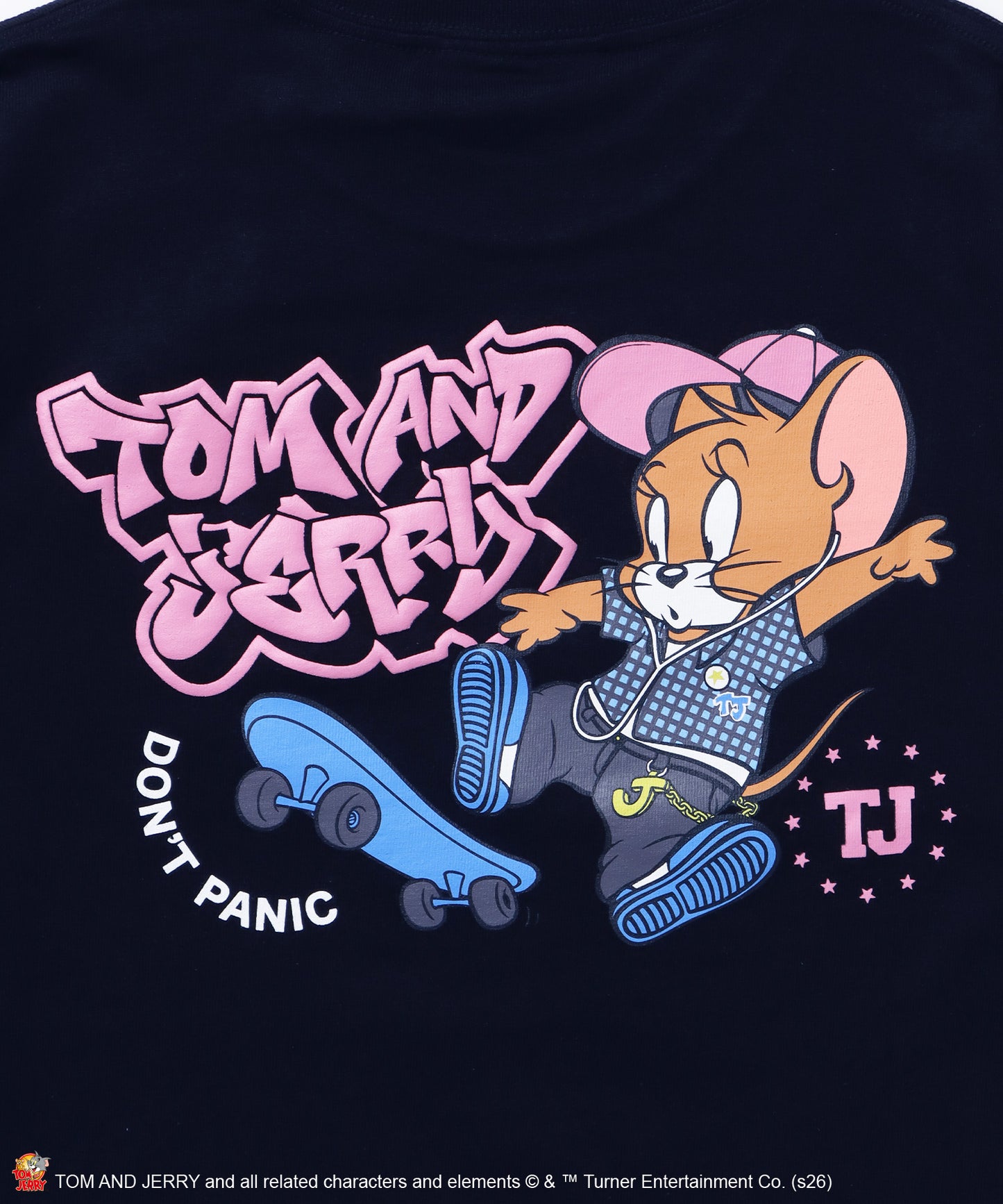 TJ SKATE BOARD TEE / トムとジェリー Tシャツ 半袖 クルーネック プリント オーバーサイズ ブラック