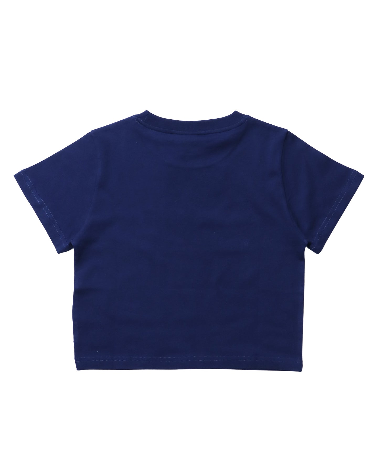 sqnz logo babe tee / 半袖 ワンポイント レディース クルーネック ピチT ちびT へそ出し ダークネイビー