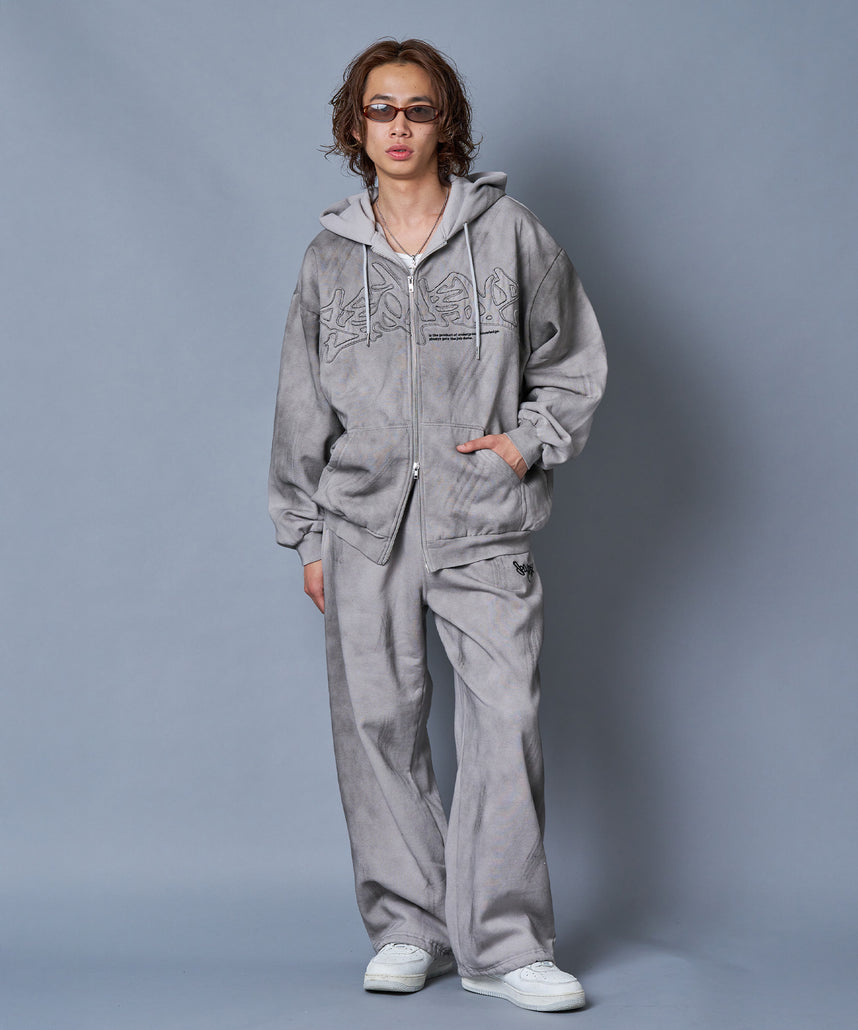 セットアップ対応 / 加工ワッペンジップパーカー / LOGO APPLIQUE ZIP