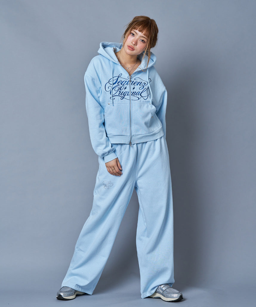 SEQUENZ（シークエンズ）】SQNZ LOGO GLITTER ZIP P/K / グリッター
