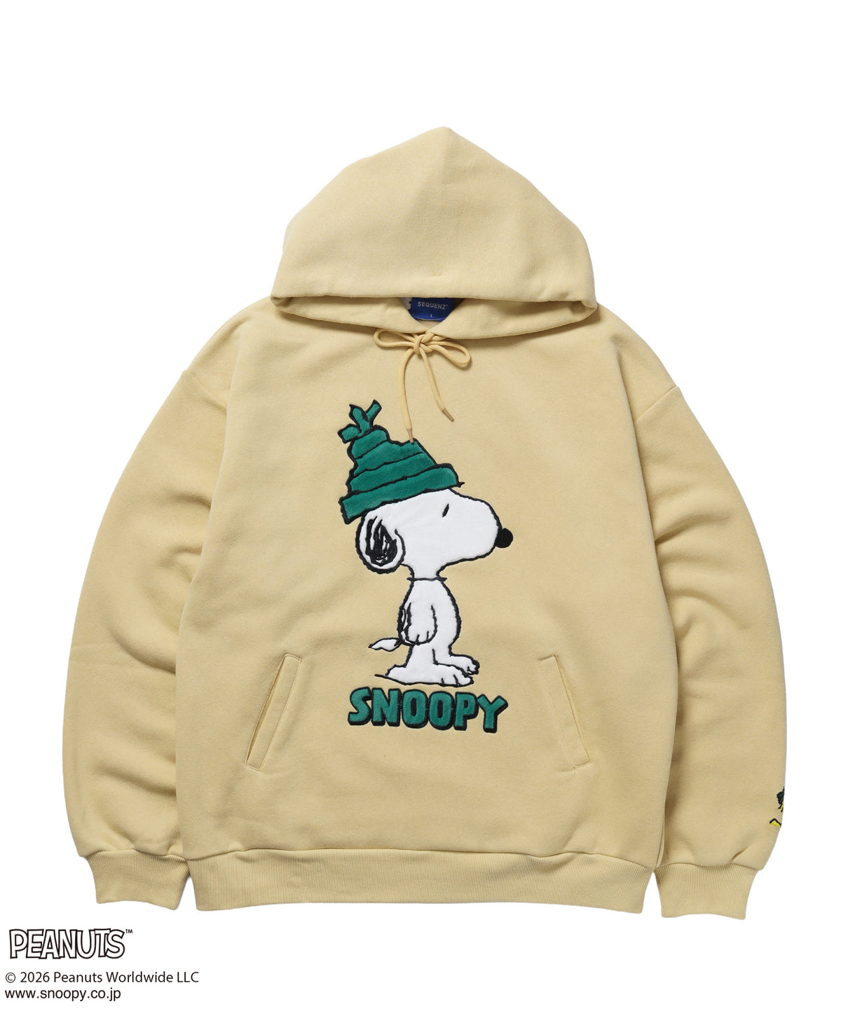 TP FUR SNOOPY APPLIQUE P/K/ スヌーピー ファーワッペン 刺繍 パーカー イエロー
