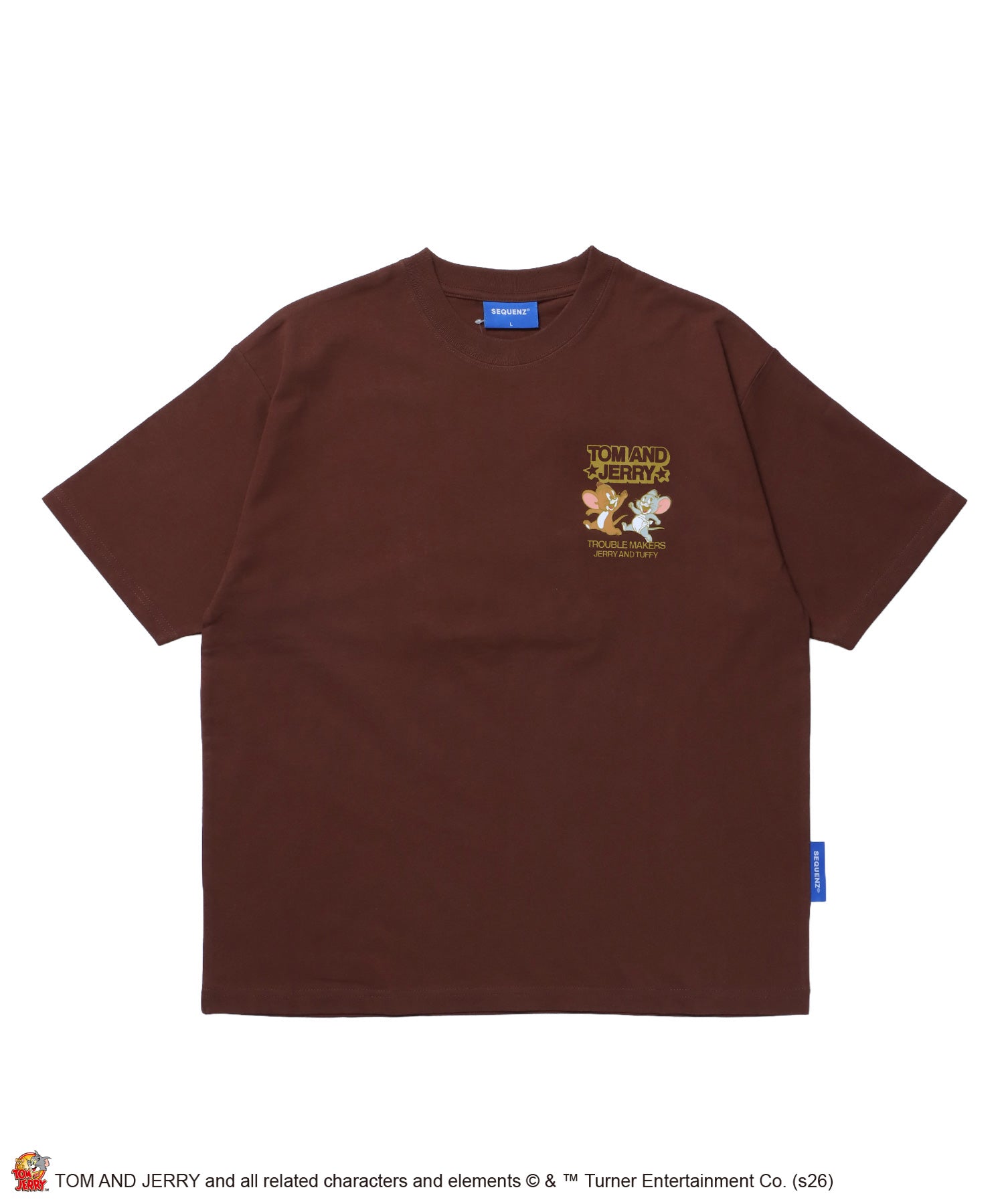 Tシャツ(半袖/袖なし) Circle Logo Print Tee Brown SEQUENZ（シークエンズ）】TJ BEST FRIENDS! EMB. TEE / トムと