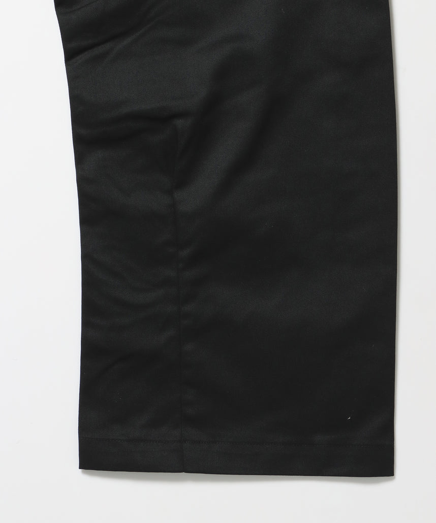 CURVE BUGGY WORK PANTS / パンツ ボトムス カーブ タック ワンポイント ツイル ブラック