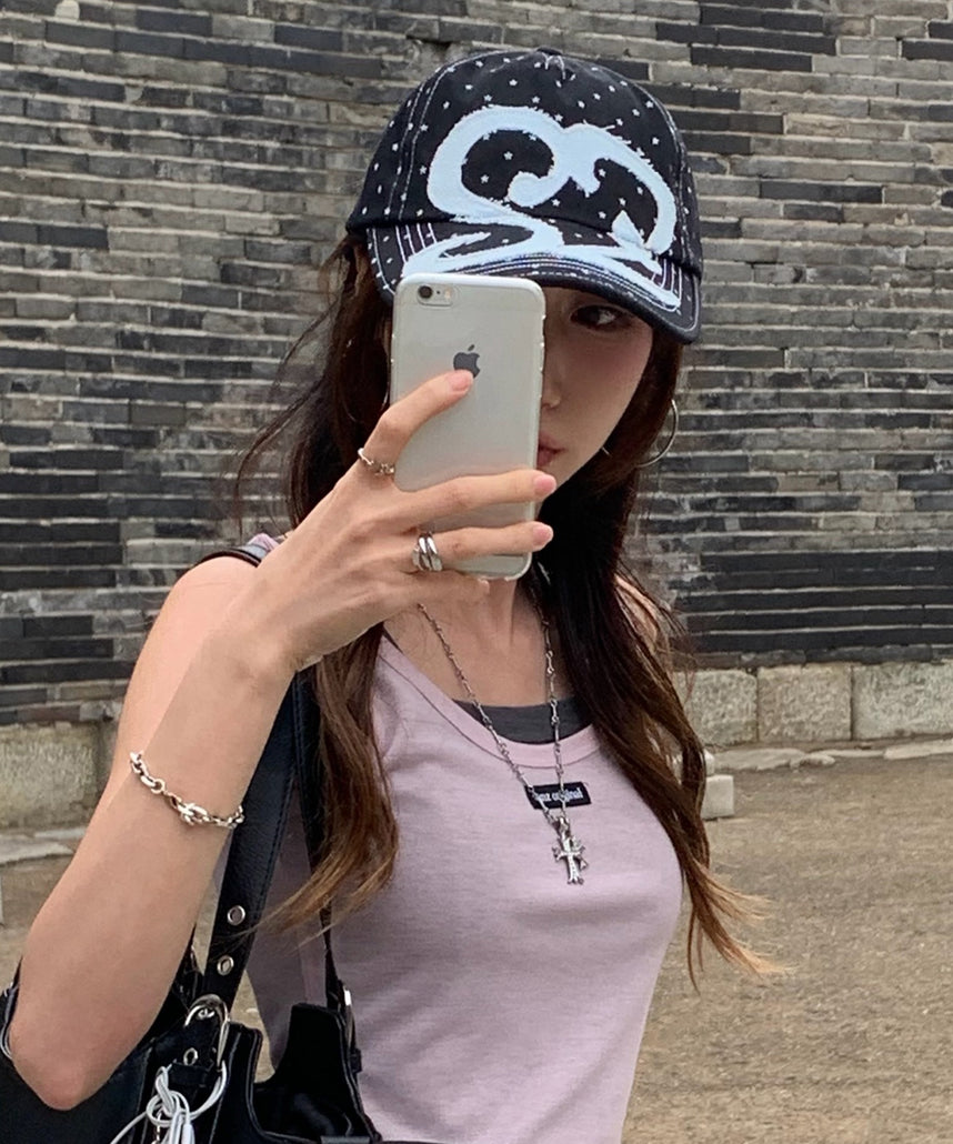 ※WEB限定 / ワッペン / またぎデザインキャップ /sqnz logo applique stitch cap 柄81