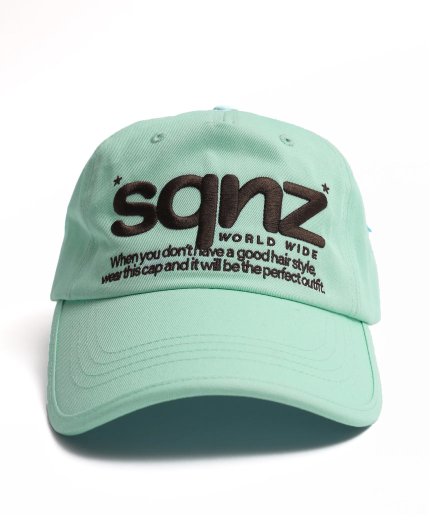 ≪予約商品≫※WEB限定 / ロゴ刺繍キャップ / sqnz logo cap ミント