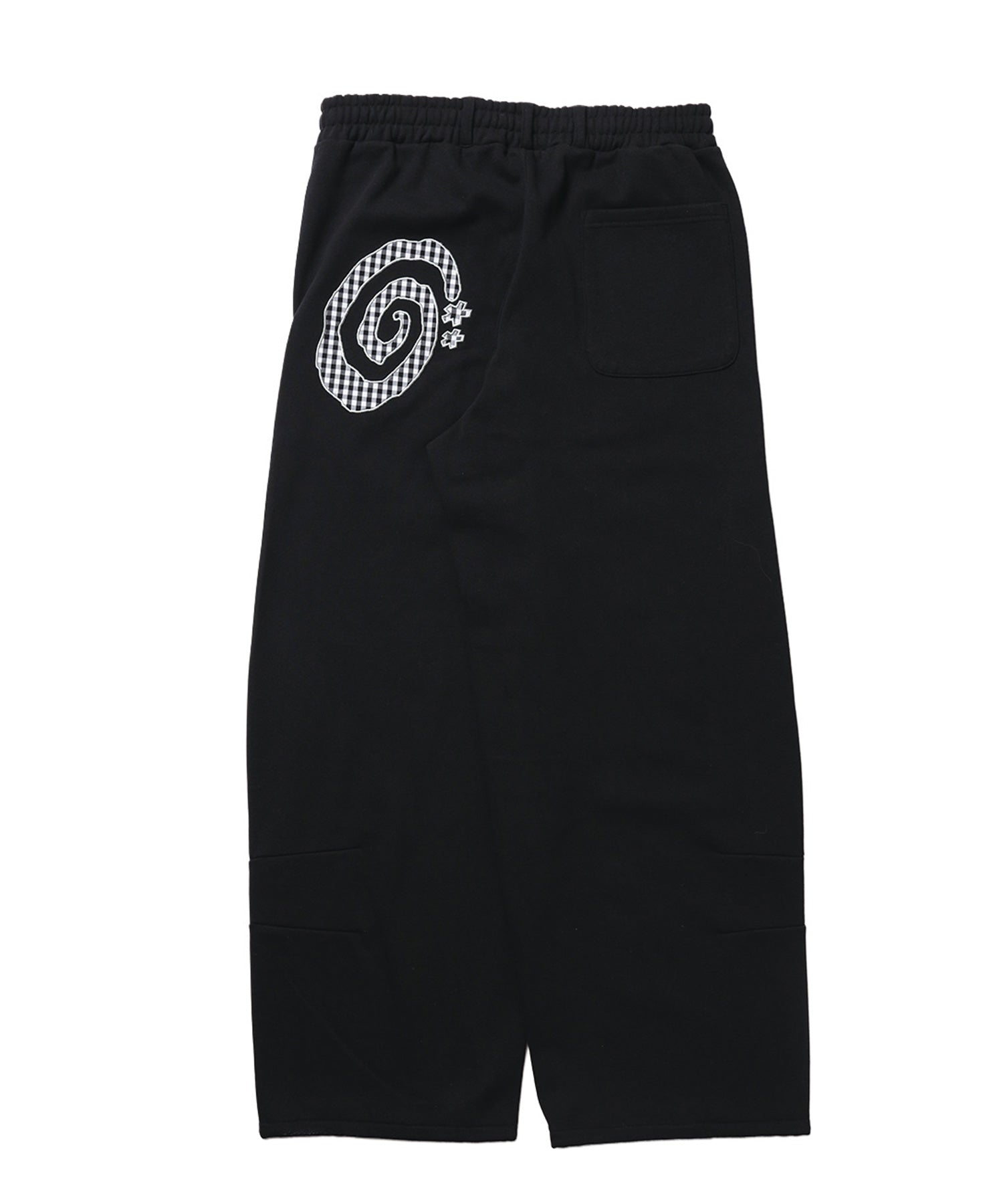 ※WEB限定 / ギンガムドットロゴスウェットパンツ / sqnzU spiral applique sweat pants