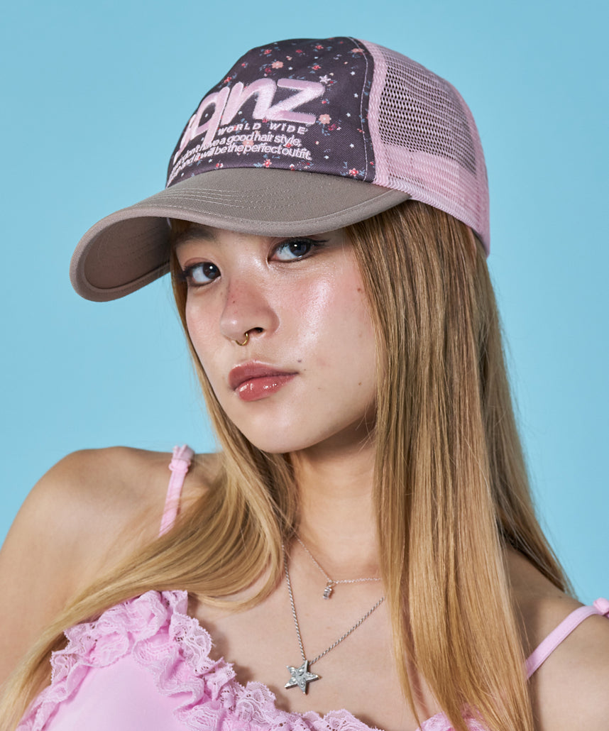 ※WEB限定 / 刺繍 / メッシュキャップ / sqnz mesh logo cap ブラウン
