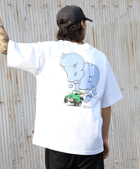 SMOKING 4WD TEE / スモーキング プリント Tシャツ ホワイト