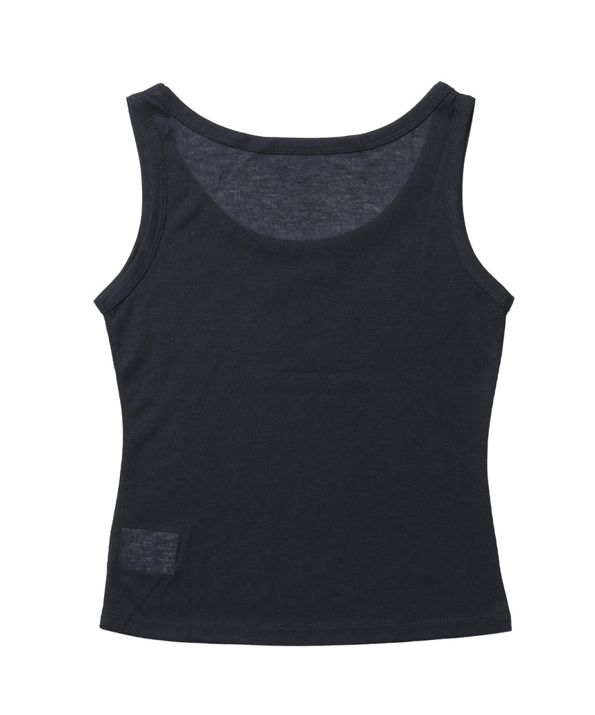 ※WEB限定 /  レディース配色タンクトップ / sqnzsheer layered tank  ネイビー