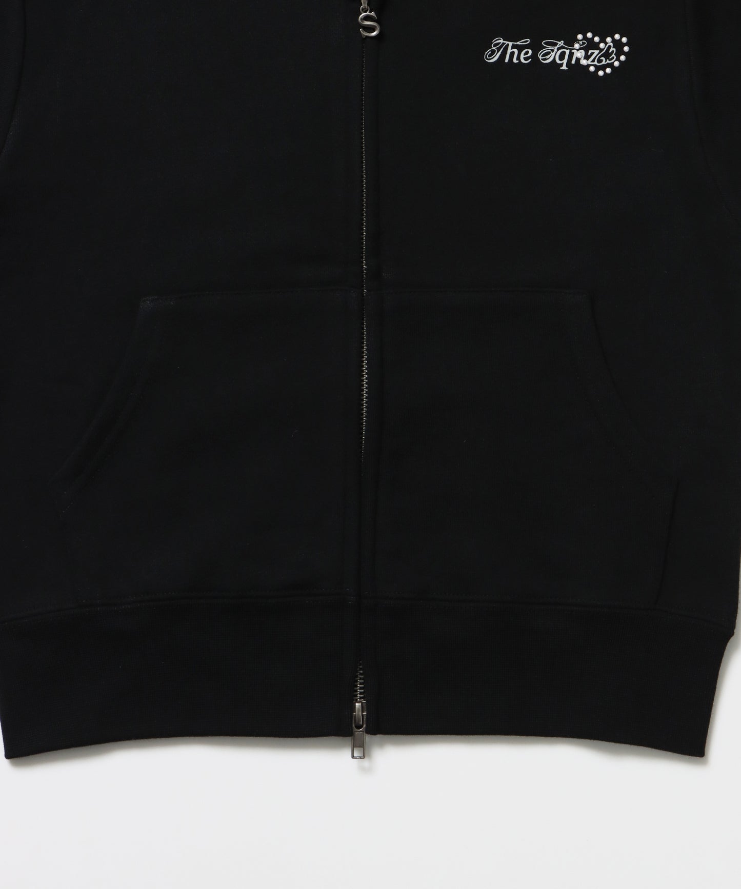 ※WEB限定 /  半袖ジップパーカー / sqnz pearl short sleeve zip p/k ブラック