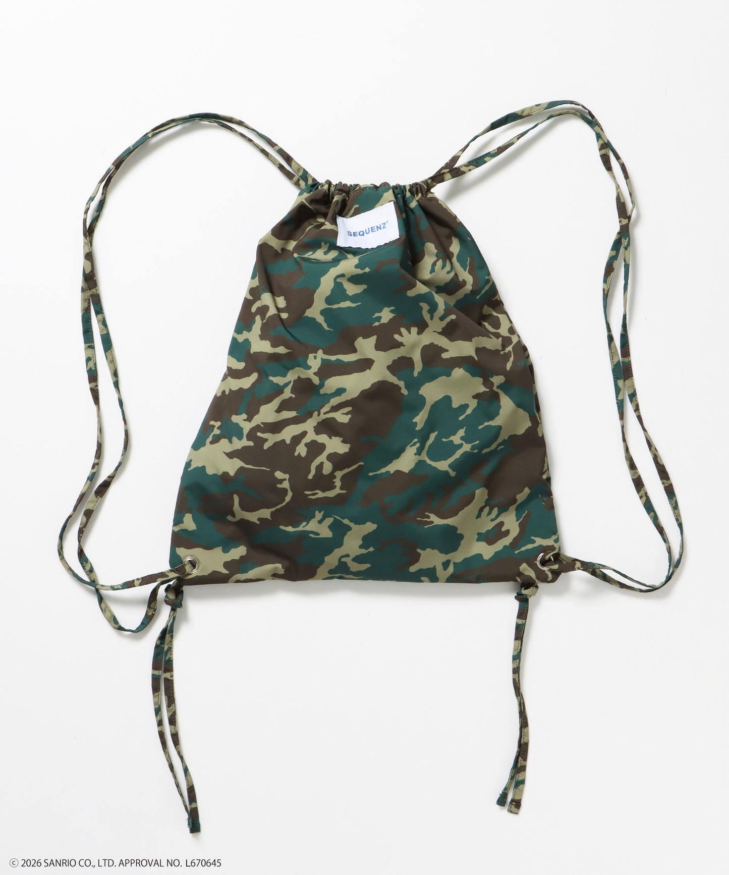 HK KITTY DAILY KNAPSACK / ナップサック バック 雑貨 ２WAY プリント リバーシブル ユニセックス 柄80