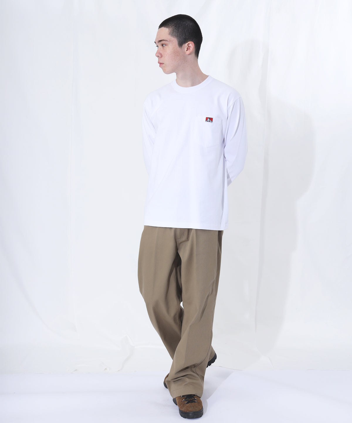 L/S POCKET TEE (REG) / ユニセックス ロングスリーブ ポケットT レギュラーフィット 長袖 ワンポイント