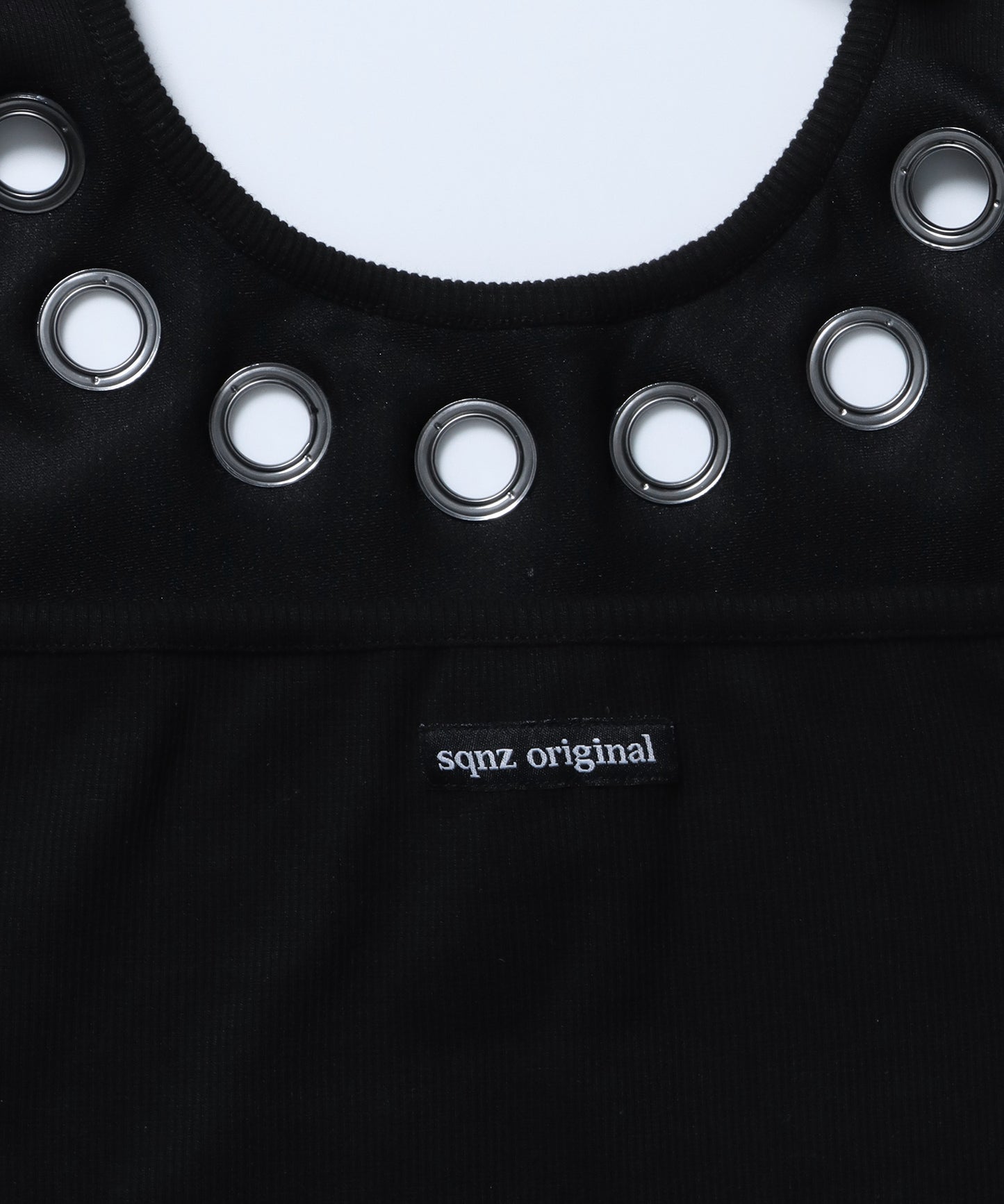 ※WEB限定 / レディースアイレットタンクトップ / sqnz halter neck eyelet tank top ブラック