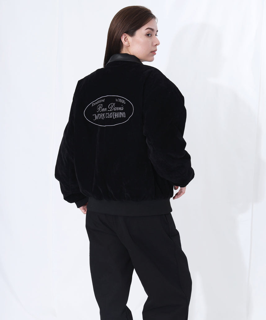 FAUX SUEDE RESCUE JACKET / レスキュージャケット フェイクスエード 中綿キルティング ハイネック ワッペン アウター ユニセックス