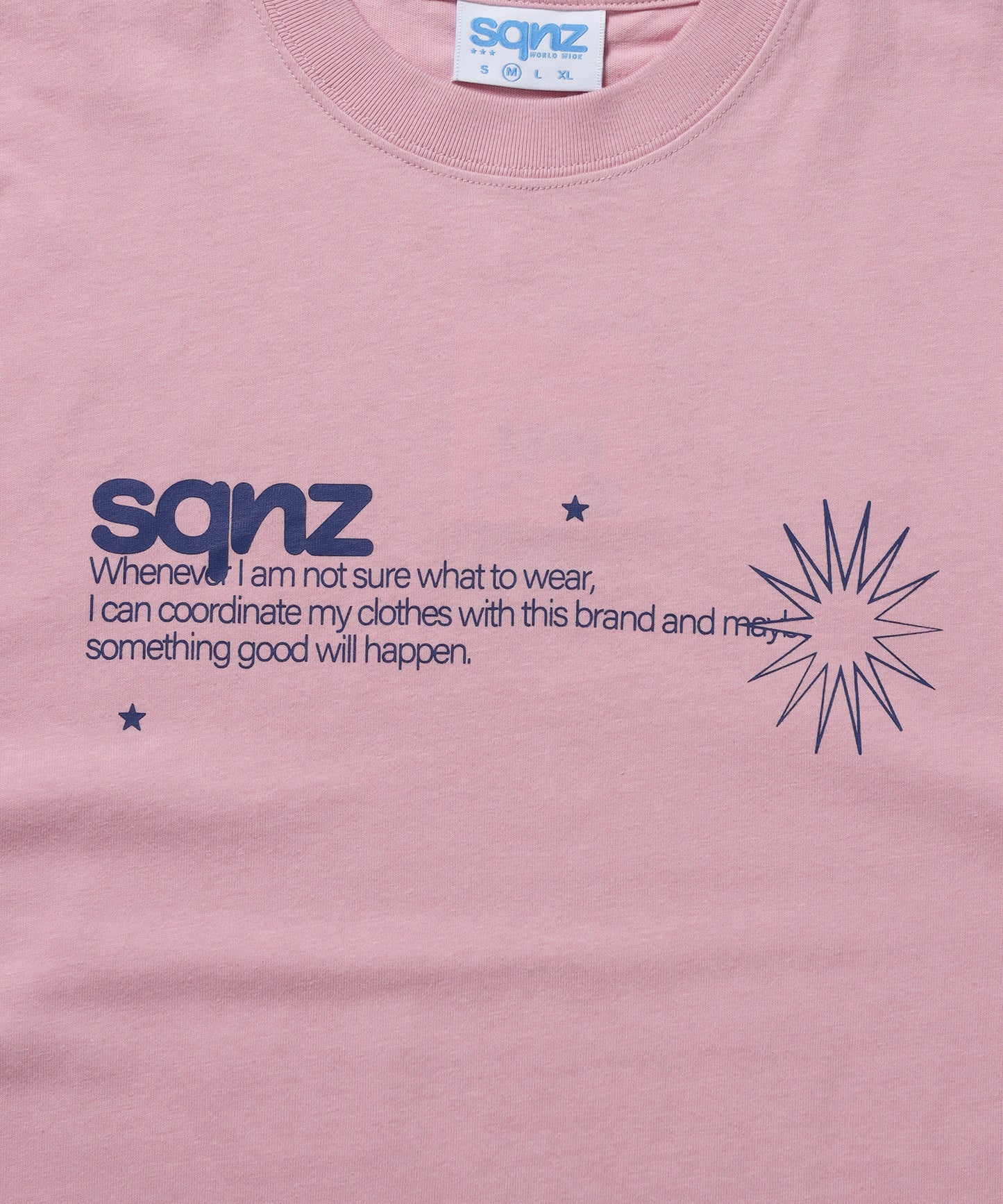 ※WEB限定 / ユニセックス / シンプルロゴTシャツ / sqnz logo s/s tee ピンク