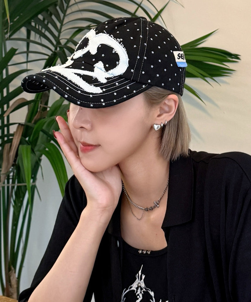 ※WEB限定 / ワッペン / またぎデザインキャップ /sqnz logo applique stitch cap 柄81