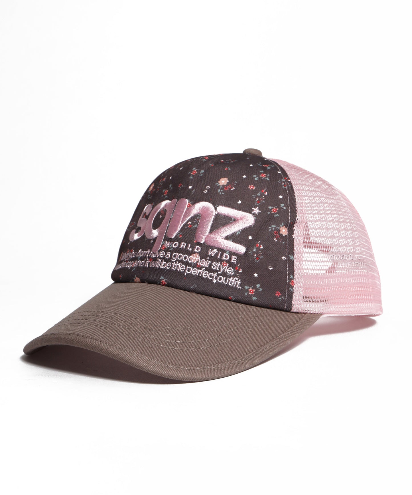 ※WEB限定 / 刺繍 / メッシュキャップ / sqnz mesh logo cap ブラウン