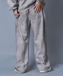 フェード加工スウェットパンツ / LOGO APPLIQUE SWEAT PANTS ライト