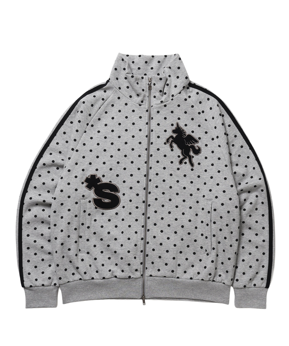 ※WEB限定 / ユニコーンワッペン刺繍トラックジャケット / sqnzU horse track jkt 柄81