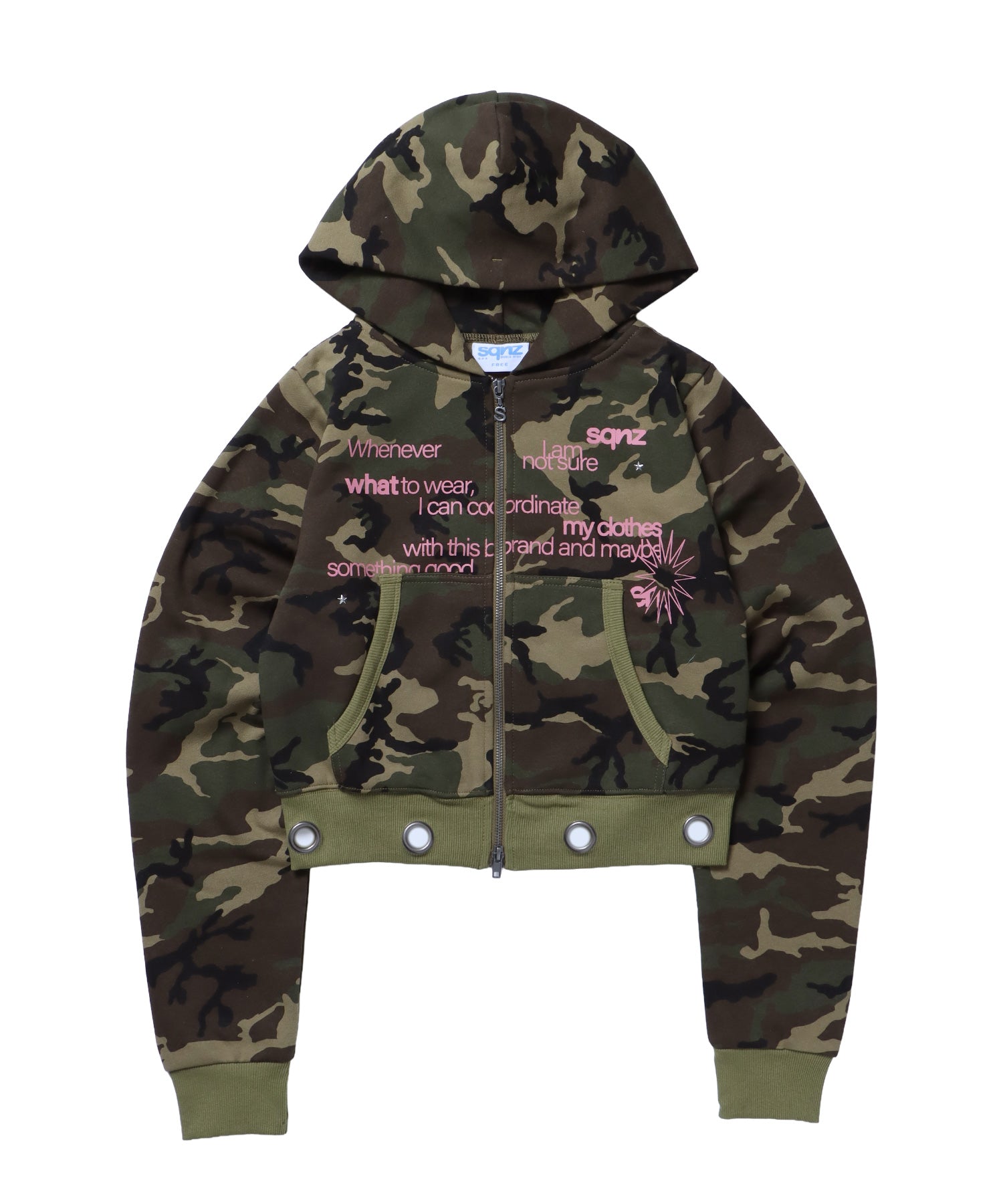 sqnz（エスキュンズ）sqnz embroidery fit zip pk / レディース